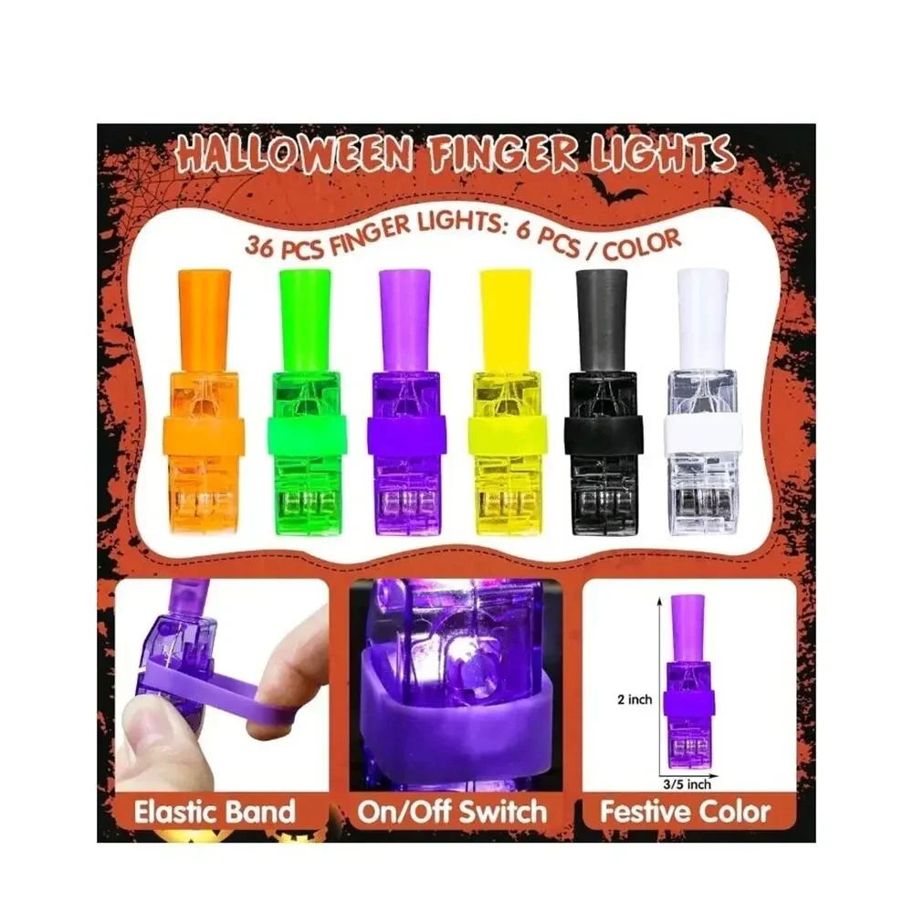 Halloween Party Favors for Kids, 36Pcs Light Up Finger Lights Halloween...